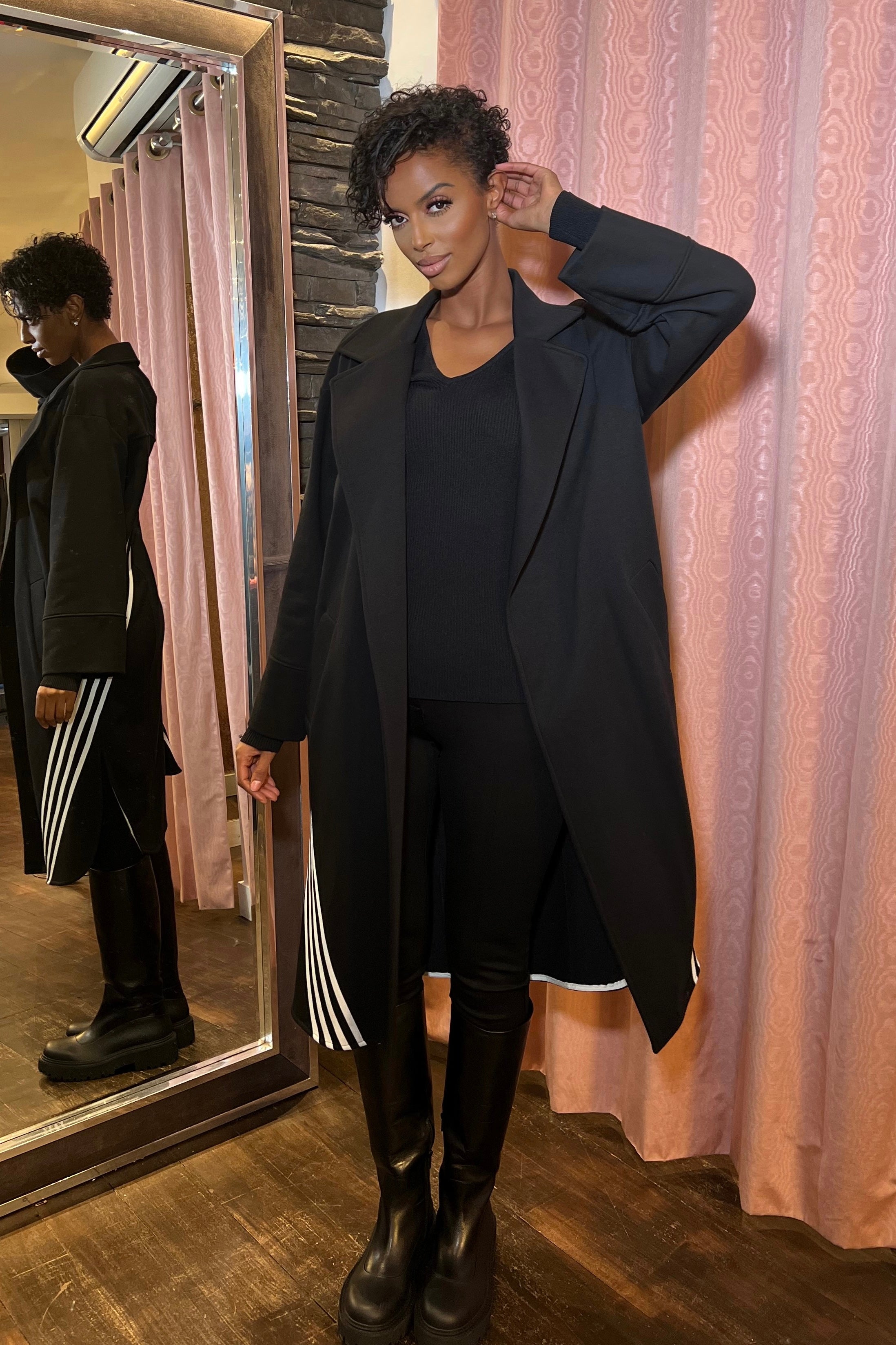 Monroe Coat with Lined Detail