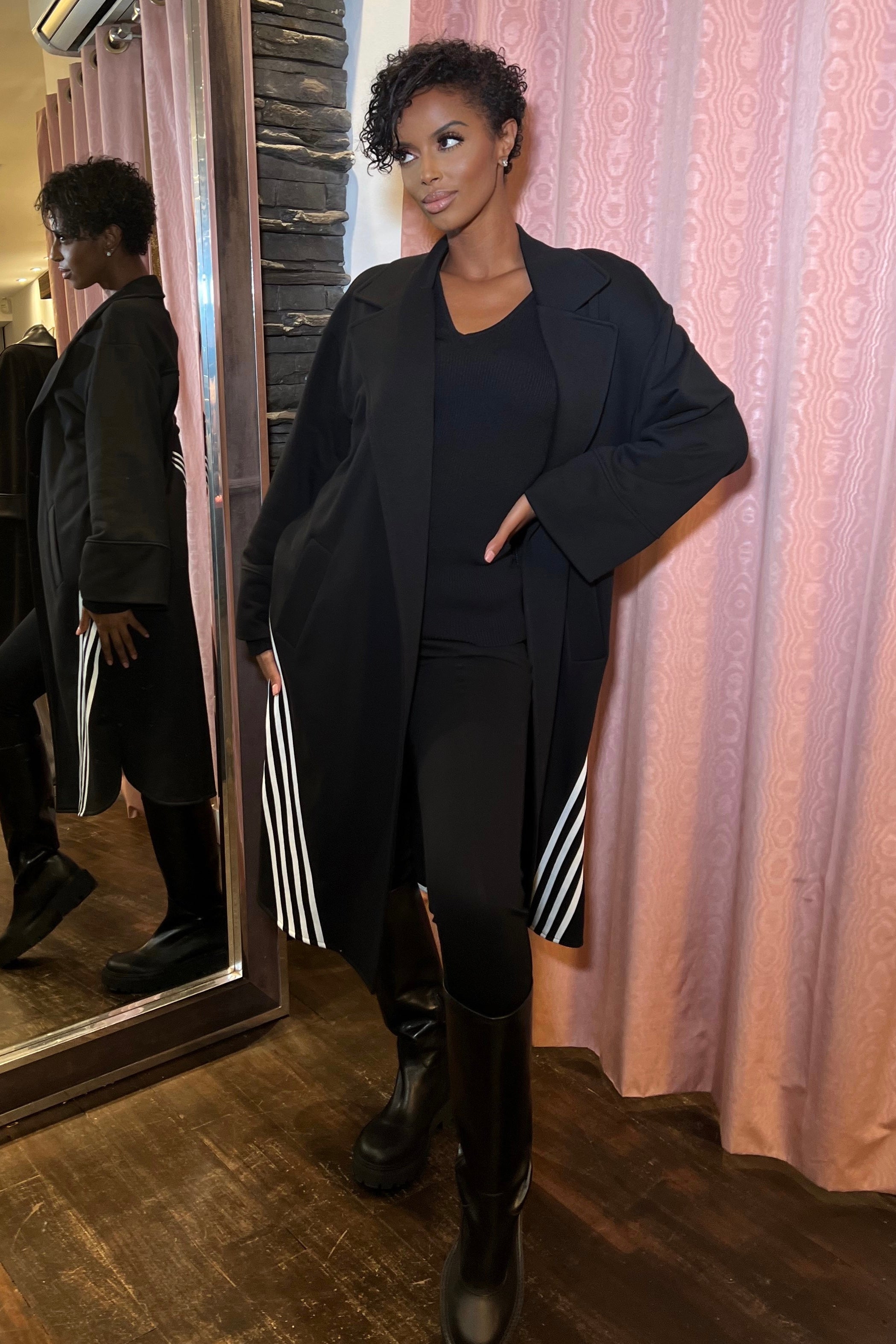 Monroe Coat with Lined Detail