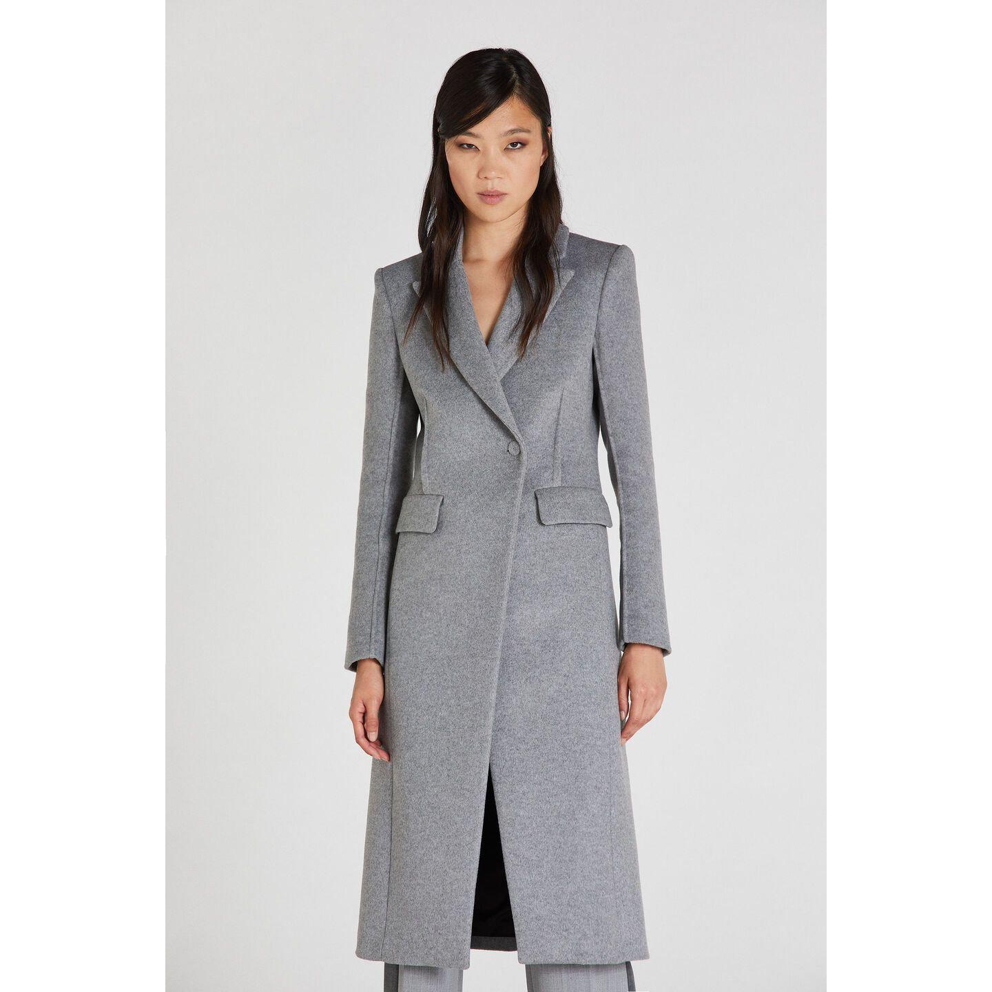 Grigio Chiaro Mel Ribbed Coat